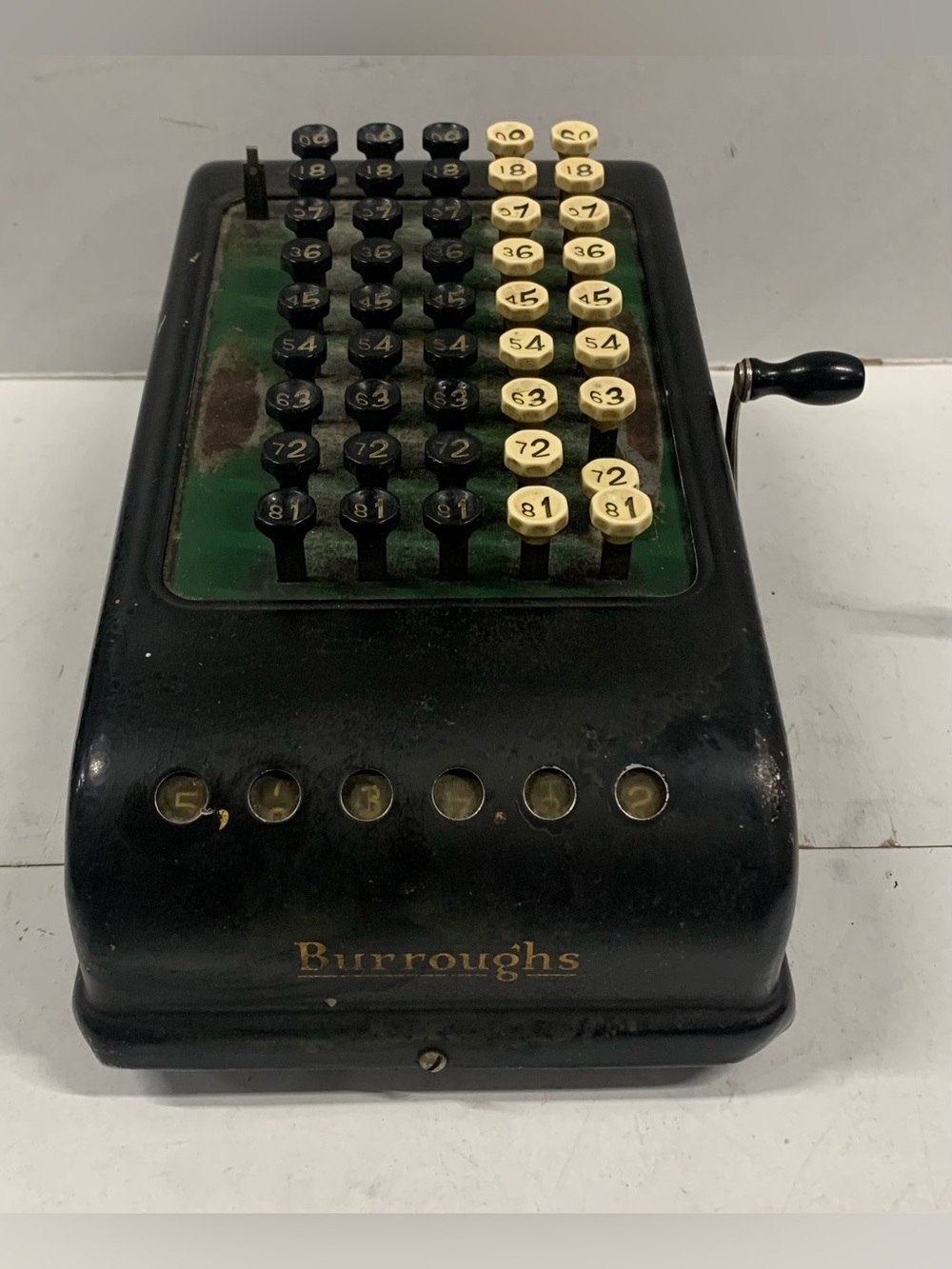 Vintage Mechanical Adding Machine - Black
